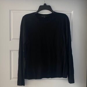 Black Long Sleeve Merino Wool Sweater